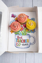Load image into Gallery viewer, Teacher Appreciation Cup Cake Box Insert