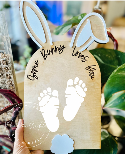 Some Bunny Loves You Baby Foot Print