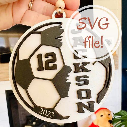 Broken Soccer Ball Ornament SVG