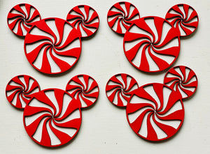 Christmas Mouse Ears Coaster Set