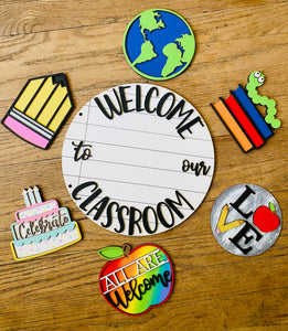 Interchangeable Classroom Welcome Sign