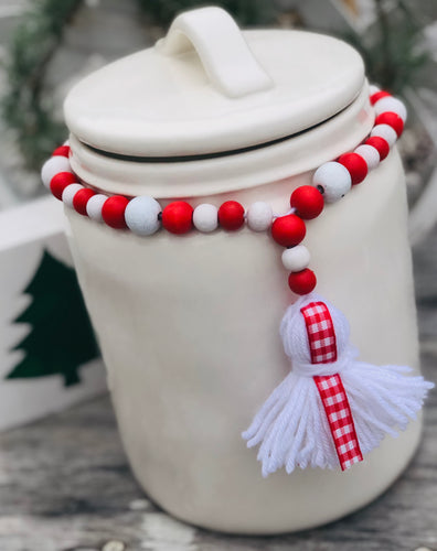 Red And White Canister Collar