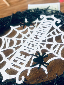 Personalized Spider Web Wreath