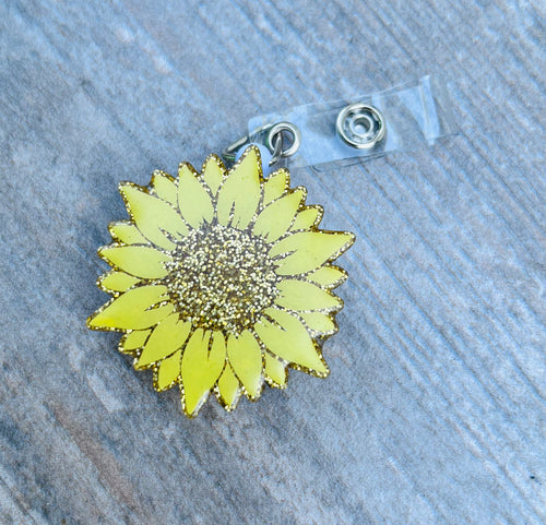 Sunflower Badge Reel