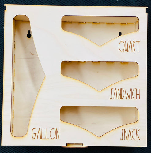 Wall ziplock organizer