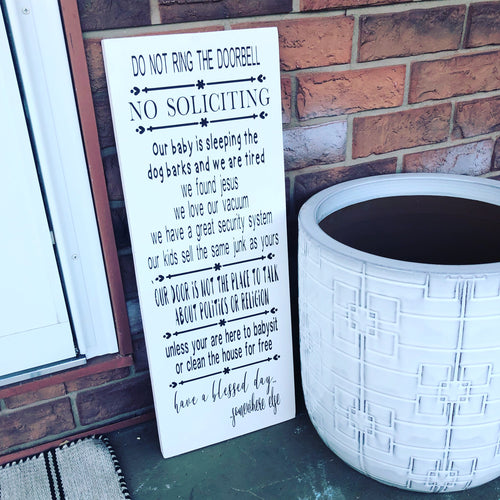 No soliciting